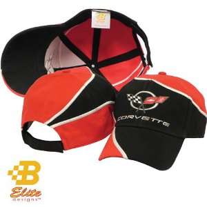  C5 Embroidered Red And Black Wrapped Corvette Hat 