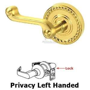  Privacy ornate left handed lever with rope rosette in pvd 