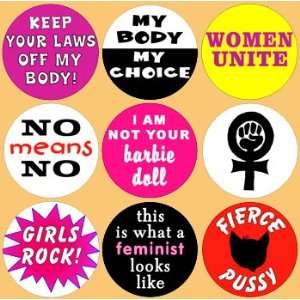   Pinback Button 1.25 Pin / Badge ~ Feminism Girl Punk Anti Sexist