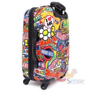 Hello Kitty Rolling Luggage 20 Hard Suit Case Sticker Prints 