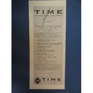 Time Insurance Co.,1959 Magazine Print Ad.serviced and sold by your 