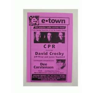  CPR Handbill Poster David Crosby Of Stills and Nash 