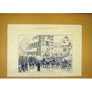    Army Austrian Military Stores Cracow Old Print 1888