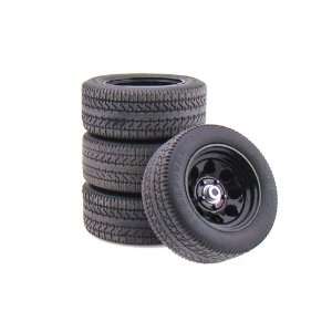  Cragar Soft 8 Wheels and Tires 1/18 Black Toys & Games