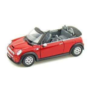  Mini Cooper S Convertible 1/28 Red: Toys & Games