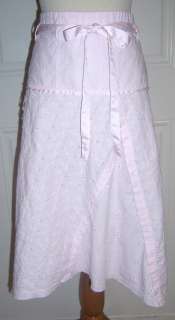 Wet Seal size 9 Eyelet Lace skirt light Pink EUC  
