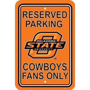  Oklahoma State Cowboys 12 x 18 Plastic Parking Sign 