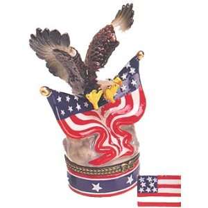  American Bald Eagle Claw USA Flag Trinket Box phb: Home 