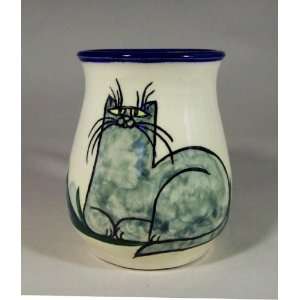  Grey Cat Ceramic Mug created by Moonfire Pottery: Kitchen 