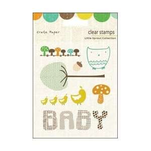  Crate Paper Little Sprout Clear Stamps 3.5X4 7 Designs 