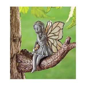   Weather Resistant Kissing Fairy On Tree Branch Patio, Lawn & Garden
