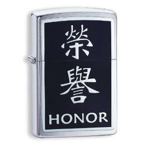  Chinese Symbol Honor Brushed Chrome Zippo Lighter: Arts 