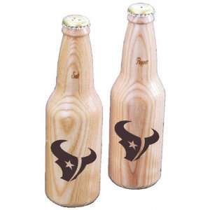  Houston Texans Wood Bottle Salt & Pepper Shaker Set 