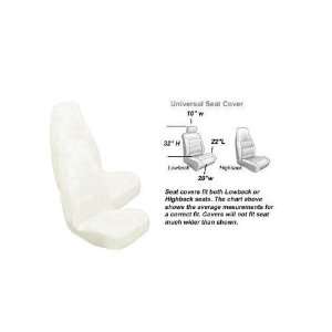    2 Front Synthetic Sheep Skin Seat Cover   White: Automotive