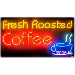 Neon Sign   Fresh Roasted Coffee   Extra Large 20 x 37  