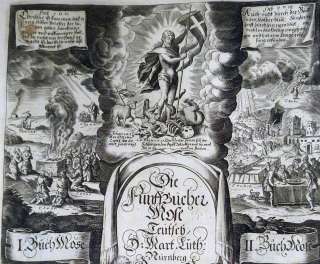 1670 ENDTER German Bible Superb Plates + 4 Rare Maps Visscher, Braun 