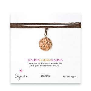  Dogeared Large Karma Flower Rose Gold Necklace Jewelry
