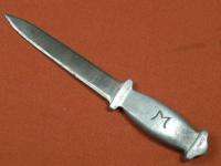 US WW2 Custom Hand Made THEATER Fighting Knife Aluminum Handle  
