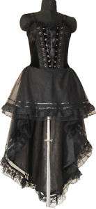 Long Dress Gothic Victorian Customised Black Dress1537  