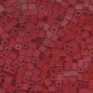  SB4 140F Transparent Frosted Red Miyuki Square Seed Beads 