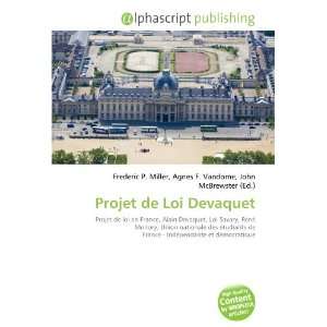  Projet de Loi Devaquet (French Edition) (9786134229029 