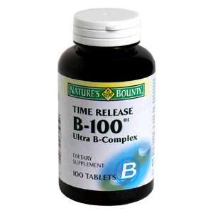  Natures Bounty Ultra Vitamin B,100mg, Time Release, 100 