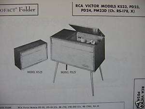PhotoFact Manual RCA KS23 / PD23 / PD24 / PM23D (486)  