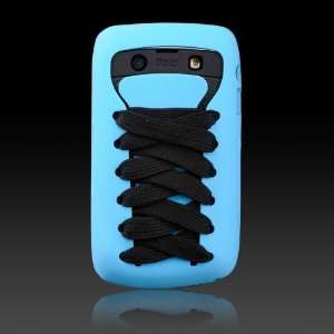  Blue with Black Laces Flexa Silicone Shoe case cover for 