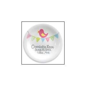  Tiny Tweet Personalized Birth Plate Baby