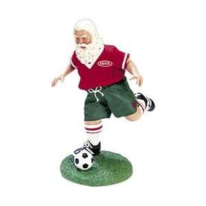  Kurt Adler 11 Inch Fabriche Kicking Soccer Santa.