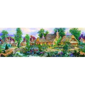   English Village 500pc Jigsaw Puzzle by Sandra Bergeron Toys & Games