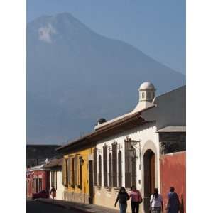  Colonial Buildings and Volcan De Agua, Antigua, Guatemala 