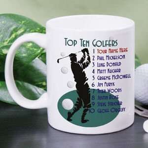  Top Ten Golfers Ceramic Coffee Mug