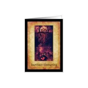  Samhain Gathering Invitation   Spooky Witch house Card 