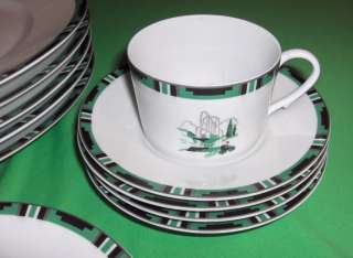   25 piece set of china by Ceralene Raynaud in the Chateline pattern