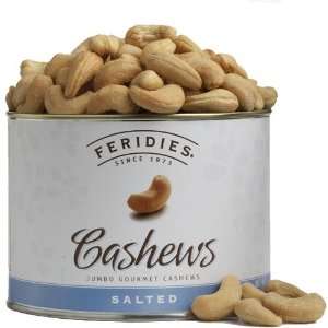 FERIDIES Salted Jumbo Cashews, 18 Ounce Can  Grocery 