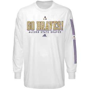  adidas Alcorn State Braves White Victory Song Long Sleeve 