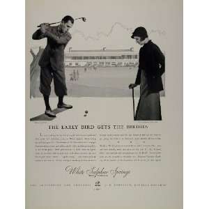   Greenbrier Hotel Golf Clothes Saks   Original Print Ad