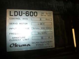 Okuma CNC DC Servo Drive LDU 600 LDU600 50 Amp X Axis  