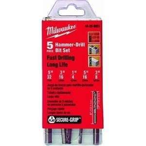  Milwaukee 48 20 8851 5 Piece Hammer Drill Bit Set