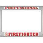 PROFESSIONAL FIREFIGHTER FIRE MOTORCYCLE PLATE FRAME
