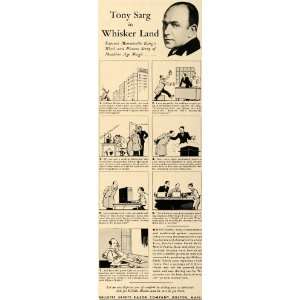  1936 Ad Tony Sarg Whisker Land Gillette Safety Razor 