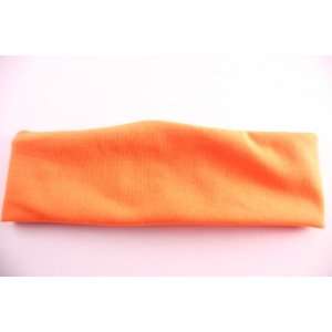  Nylon Stretch Fabric Headbands Tangerine   5 Pieces 