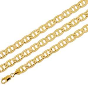  Solid 14k Yellow Gold Chain Mariner Necklace 8.9mm 26 