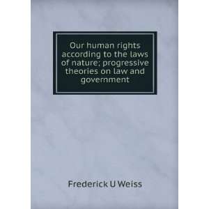 Our human rights according to the laws of nature; progressive theories 