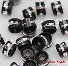 wholesale 50pcs black aluminum tube spacer beads  