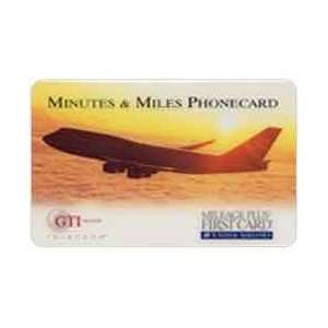  Collectible Phone Card United Airlines Mileage Plus First 