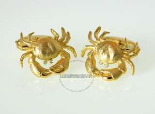 Deakin & Francis 18K Yellow Gold Crab Cufflinks  
