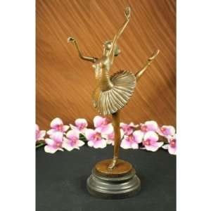  Art Deco Bronze Prima Ballerina Dancer Signed Aldo Vitaleh 
