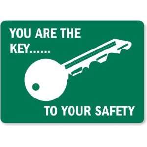   To Your Safety (with graphic) Plastic Sign, 14 x 10